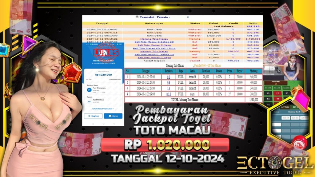 BUKTI JACKPOT TOGEL TOTO MACAU TERPERCAYA DI INDONESIA TGL 12-10-2024