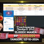 BUKTI JACKPOT SLOT 15.000X MANIA TERPERCAYA DI INDONESIA TGL 02-10-2024