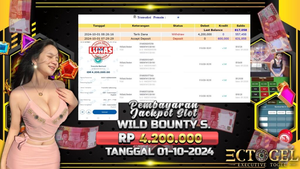 BUKTI JACKPOT SLOT WILD BOUNTY SHOWDOWN TERPERCAYA DI INDONESIA TGL 01-10-2024