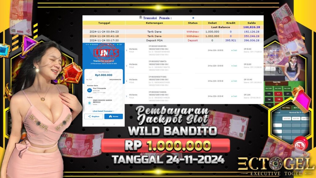 BUKTI JACKPOT SLOT WILD BANDITO TERPERCAYA DI INDONESIA TGL 24-11-2024