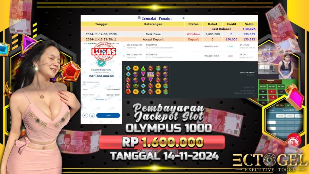 BUKTI JACKPOT SLOT GATES OF OLYMPUS 1000 TERPERCAYA DI INDONESIA TGL 14-11-2024