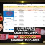 BUKTI JACKPOT SLOT MAHJONG WAYS TERPERCAYA DI INDONESIA TGL 21-11-2024