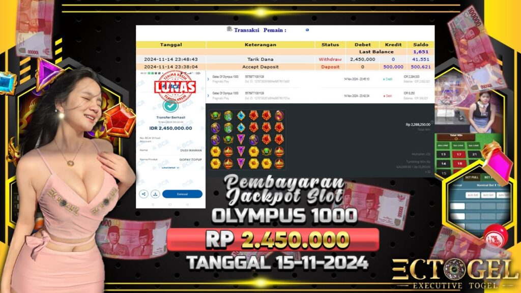 BUKTI JACKPOT SLOT GATES OF OLYMPUS 1000 TERPERCAYA DI INDONESIA TGL 15-11-2024