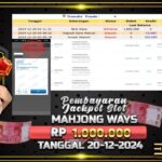 BUKTI JACKPOT SLOT MAHJONG WAYS TERPERCAYA DI INDONESIA TGL 20-12-2024