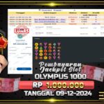 BUKTI JACKPOT SLOT GATES OF OLYMPUS 1000 TERPERCAYA DI INDONESIA TGL 09-12-2024