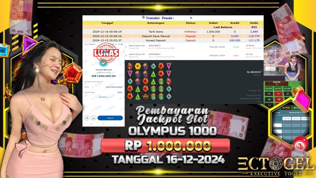 BUKTI JACKPOT SLOT GATES OF OLYMPUS 1000 TERPERCAYA DI INDONESIA TGL 16-12-2024