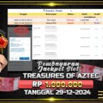 BUKTI JACKPOT SLOT TREASURES OF AZTEC TERPERCAYA DI INDONESIA TGL 29-12-2024