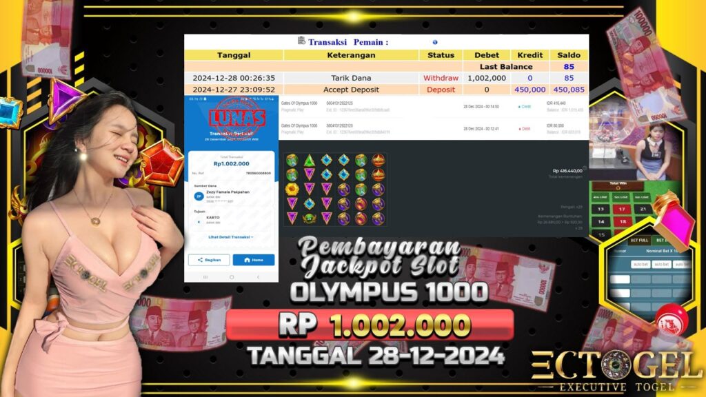 BUKTI JACKPOT SLOT GATES OF OLYMPUS 1000 TERPERCAYA DI INDONESIA TGL 28-12-2024