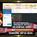 BUKTI JACKPOT SLOT GATES OF OLYMPUS 1000 TERPERCAYA DI INDONESIA TGL 28-12-2024