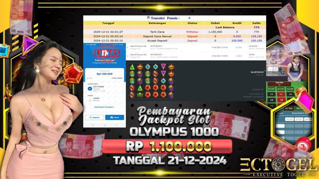 BUKTI JACKPOT SLOT GATES OF OLYMPUS 1000 TERPERCAYA DI INDONESIA TGL 21-12-2024