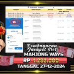 BUKTI JACKPOT SLOT MAHJONG WAYS TERPERCAYA DI INDONESIA TGL 27-12-2024