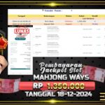 BUKTI JACKPOT SLOT MAHJONG WAYS TERPERCAYA DI INDONESIA TGL 18-12-2024