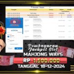 BUKTI JACKPOT SLOT MAHJONG WAYS TERPERCAYA DI INDONESIA TGL 18-12-2024