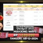 BUKTI JACKPOT SLOT MAHJONG WAYS TERPERCAYA DI INDONESIA TGL 08-12-2024