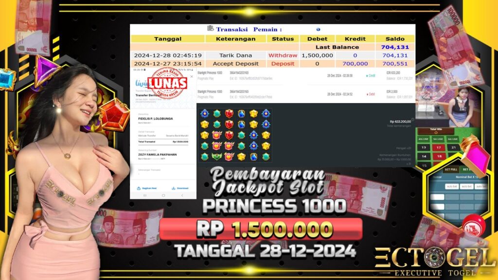 BUKTI JACKPOT SLOT STARLIGHT PRINCESS 1000 TERPERCAYA DI INDONESIA TGL 28-12-2024