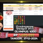 BUKTI JACKPOT SLOT GATES OF OLYMPUS 1000 TERPERCAYA DI INDONESIA TGL 31-12-2024