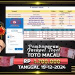 BUKTI JACKPOT TOGEL TOTO MACAU TERPERCAYA DI INDONESIA TGL 19-12-2024