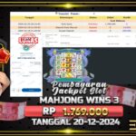 BUKTI JACKPOT SLOT MAHJONG WINS 3 TERPERCAYA DI INDONESIA TGL 20-12-2024