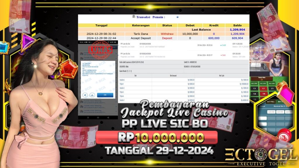 BUKTI JACKPOT SLOT PP LIVE SIC BO TERPERCAYA DI INDONESIA TGL 29-12-2024