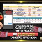 BUKTI JACKPOT TOGEL TOTO MACAU TERPERCAYA DI INDONESIA TGL 19-12-2024