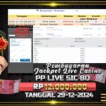 BUKTI JACKPOT SLOT PP LIVE SIC BO TERPERCAYA DI INDONESIA TGL 29-12-2024