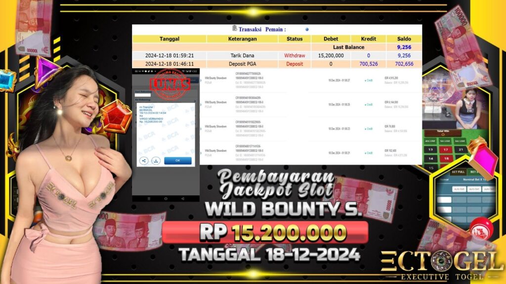 BUKTI JACKPOT SLOT WILD BOUNTY SHOWDOWN TERPERCAYA DI INDONESIA TGL 18-12-2024