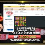 BUKTI JACKPOT SLOT SUGAR RUSH 1000 TERPERCAYA DI INDONESIA TGL 02-12-2024