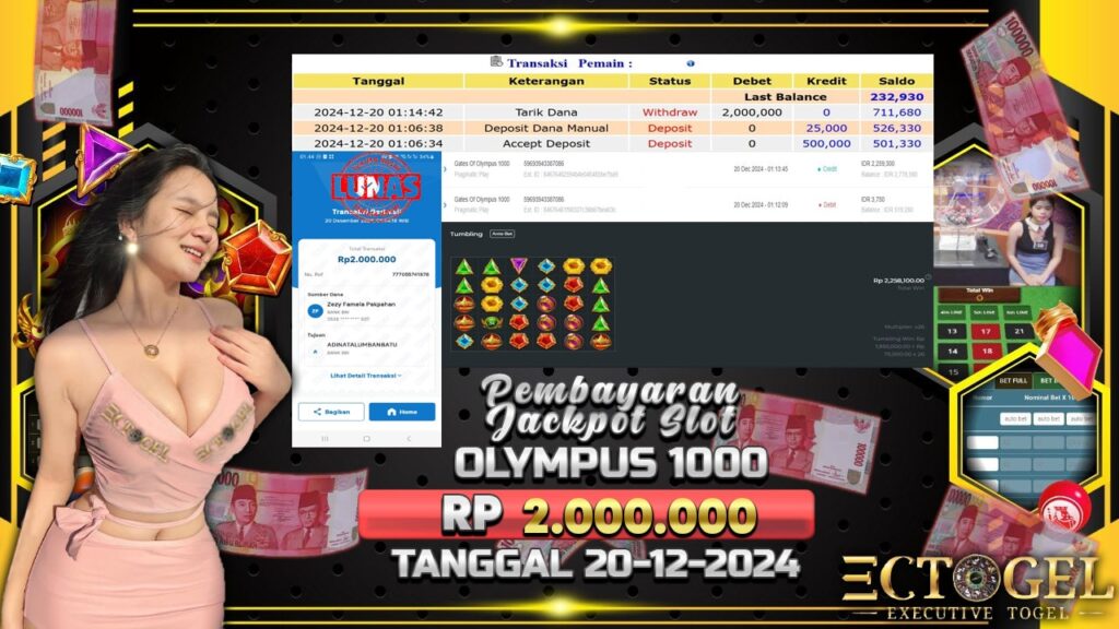 BUKTI JACKPOT SLOT GATES OF OLYMPUS 1000 TERPERCAYA DI INDONESIA TGL 20-12-2024