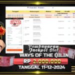 BUKTI JACKPOT SLOT WAYS OF THE QILIN TERPERCAYA DI INDONESIA TGL 11-12-2024