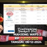 BUKTI JACKPOT SLOT MAHJONG WAYS 2 TERPERCAYA DI INDONESIA TGL 06-12-2024