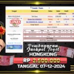 BUKTI JACKPOT TOGEL HONGKONG TERPERCAYA DI INDONESIA TGL 07-12-2024