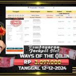 BUKTI JACKPOT SLOT WAYS OF THE QILIN TERPERCAYA DI INDONESIA TGL 12-12-2024