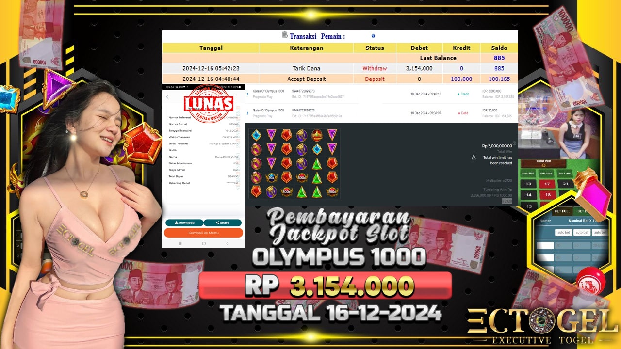 BUKTI JACKPOT SLOT GATES OF OLYMPUS 1000 TERPERCAYA DI INDONESIA TGL 16-12-2024