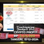 BUKTI JACKPOT SLOT CRYPTO PROFIT TERPERCAYA DI INDONESIA TGL 15-12-2024