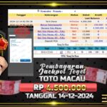 BUKTI JACKPOT TOGEL TOTO MACAU TERPERCAYA DI INDONESIA TGL 14-12-2024