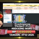 BUKTI JACKPOT SLOT MAHJONG WINS 3 TERPERCAYA DI INDONESIA TGL 31-12-2024