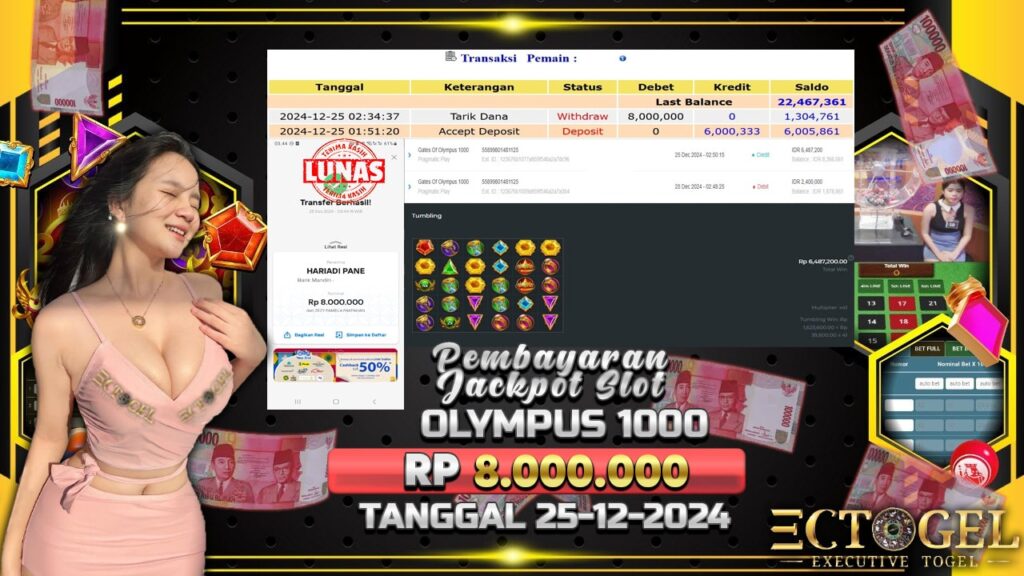 BUKTI JACKPOT SLOT GATES OF OLYMPUS 1000 TERPERCAYA DI INDONESIA TGL 25-12-2024