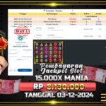 BUKTI JACKPOT SLOT 15.000X MANIA TERPERCAYA DI INDONESIA TGL 03-12-2024