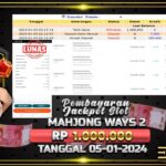 BUKTI JACKPOT SLOT MAHJONG WAYS 2 TERPERCAYA DI INDONESIA TGL 05-01-2025