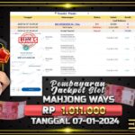 BUKTI JACKPOT SLOT MAHJONG WAYS TERPERCAYA DI INDONESIA TGL 07-01-2025