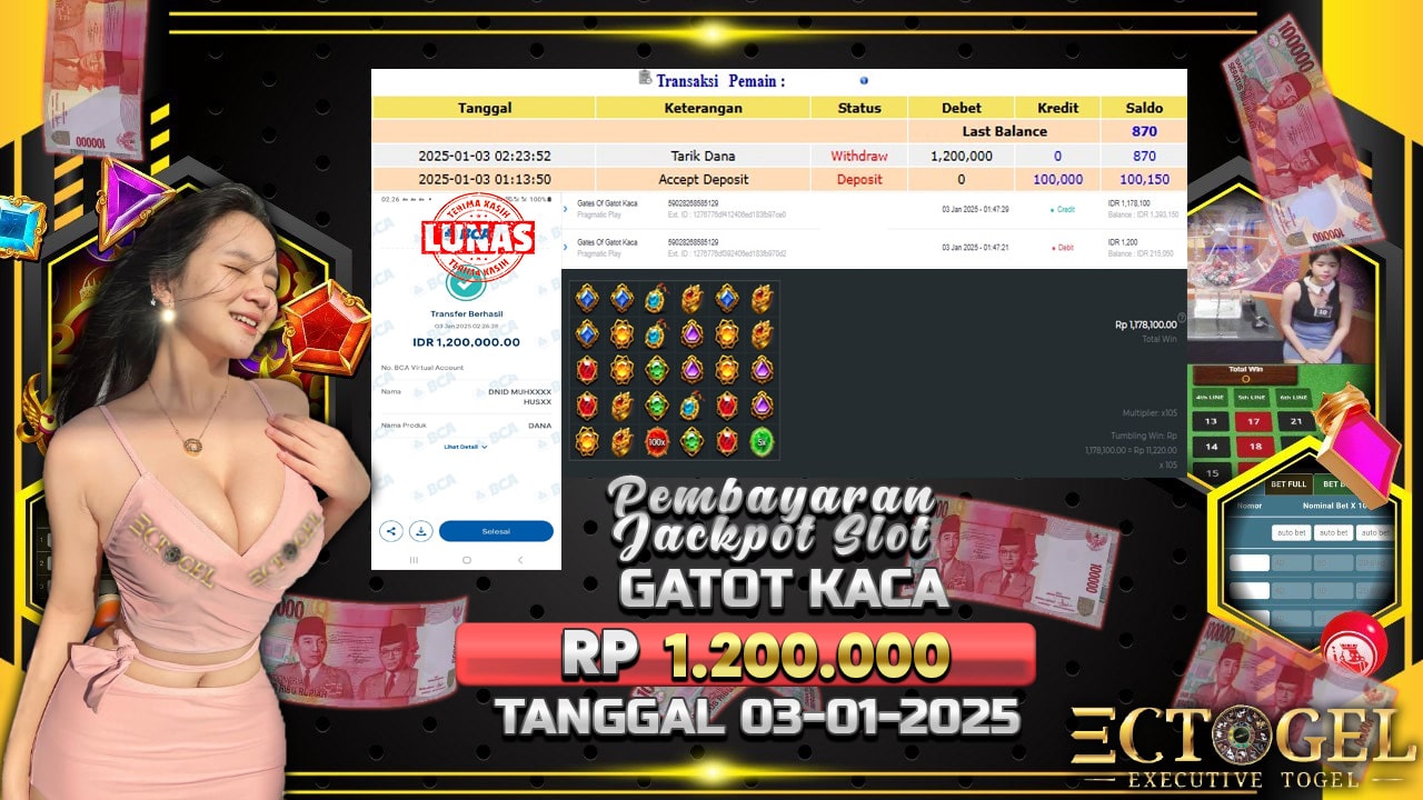 BUKTI JACKPOT SLOT GATES OF GATOT KACA TERPERCAYA DI INDONESIA TGL 03-01-2025