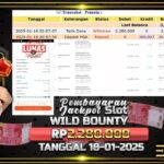 BUKTI JACKPOT SLOT WILD BOUNTY TERPERCAYA DI INDONESIA TGL 18-01-2025