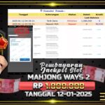 BUKTI JACKPOT SLOT MAHJONG WAYS 2 TERPERCAYA DI INDONESIA TGL 12-01-2025