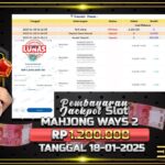 BUKTI JACKPOT SLOT MAHJONG WAYS 2 TERPERCAYA DI INDONESIA TGL 18-01-2025