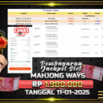 BUKTI JACKPOT SLOT MAHJONG WAYS SHOWDOWN TERPERCAYA DI INDONESIA TGL 11-01-2025