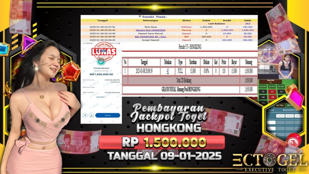 BUKTI JACKPOT TOGEL HONGKONG TERPERCAYA DI INDONESIA TGL 09-01-2025