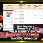 BUKTI JACKPOT SLOT WILD BOUNTY SHOWDOWN TERPERCAYA DI INDONESIA TGL 11-01-2025