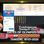 BUKTI JACKPOT SLOT GATES OF OLYMPUS 1000 TERPERCAYA DI INDONESIA TGL 16-01-2025