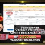 BUKTI JACKPOT SWEET BONANZA CANDYLAND TERPERCAYA DI INDONESIA TGL 09-01-2025