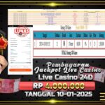 BUKTI JACKPOT LIVE CASINO 24D TERPERCAYA DI INDONESIA TGL 10-01-2025